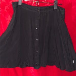 Black button down RVCA skirt sz LG